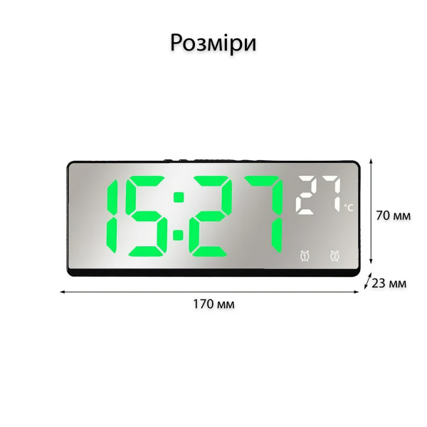 Фото - Настільний годинник Action Black (6631)