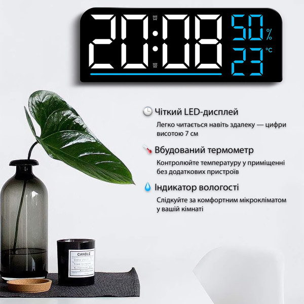 Фото - Настільний годинник Action Black (GH8027-act)