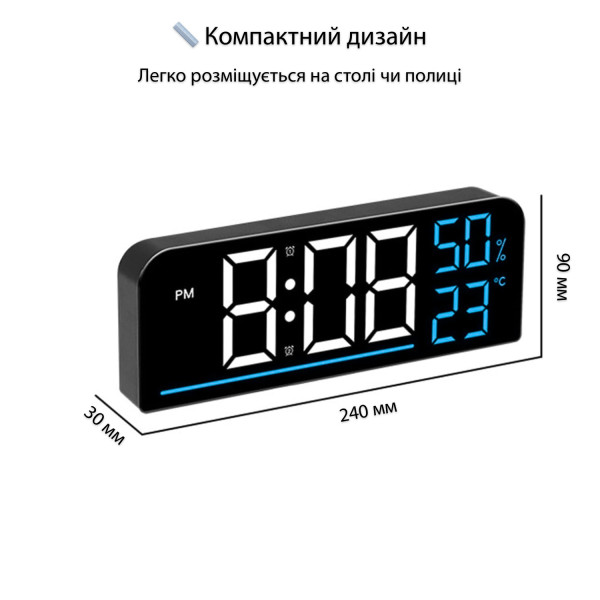 Фото - Настільний годинник Action Black (GH8027-act)