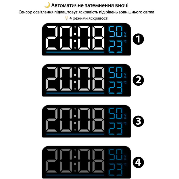 Фото - Настільний годинник Action Black (GH8027-act)