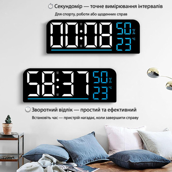 Фото - Настільний годинник Action Black (GH8027-act)