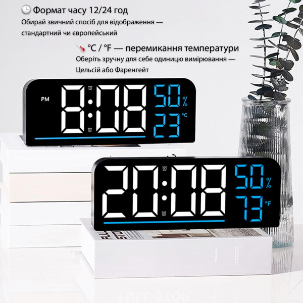 Фото - Настільний годинник Action Black (GH8027-act)