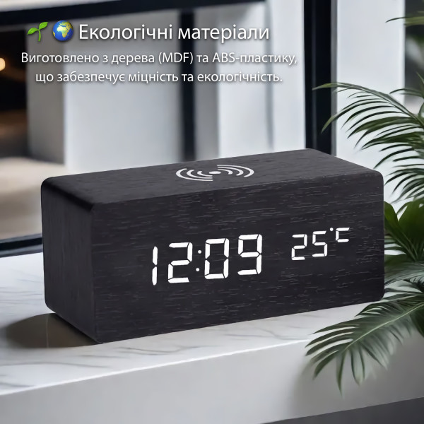 Фото - Настільний годинник Action Black (YC-9031-act)