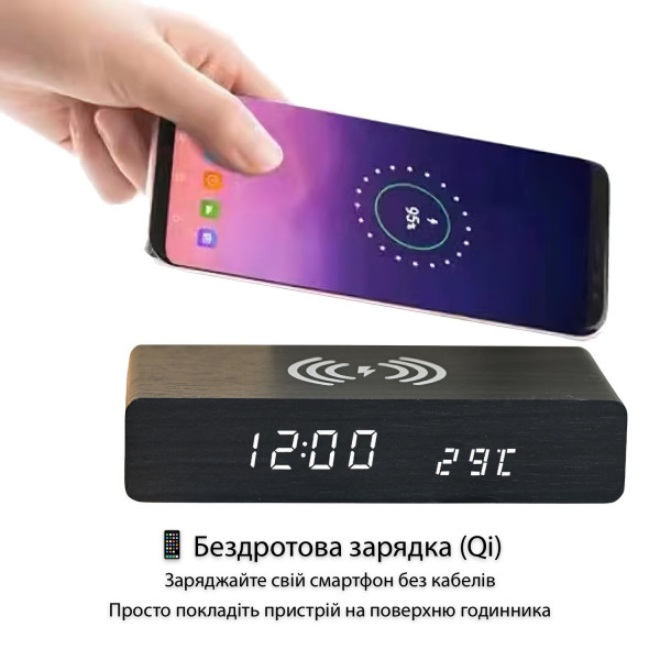 Фото - Настільний годинник Action Black (YC-9091-act)