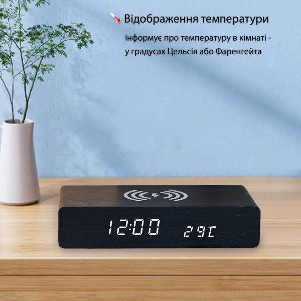 Фото - Настільний годинник Action Black (YC-9091-act)