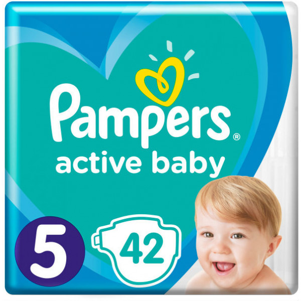 Фото - Одноразові підгузки Pampers Active Baby Розмір 5 (11-16 кг), 42 шт. (81680832)