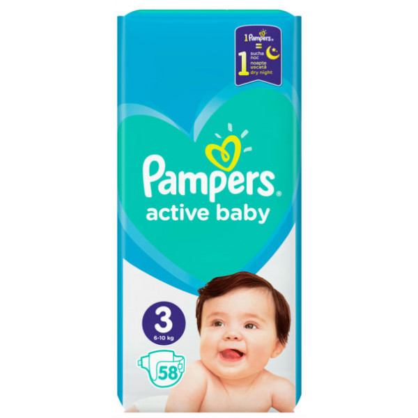Фото - Одноразовые подгузники Pampers Active Baby 3 58 шт. (8001090949707)