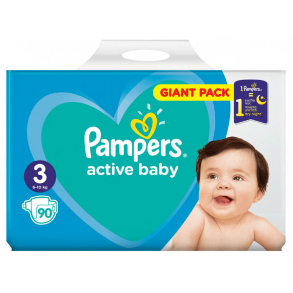 Фото - Одноразові підгузки Pampers Active Baby Розмір 3 (6-10 кг), 90 шт. (81680814)