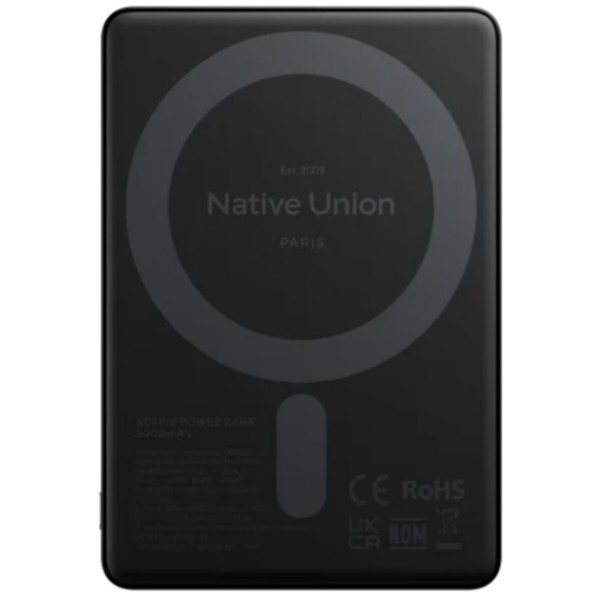 Фото - Батарея мобільна Native Union Active Magnetic 5 000mAh Black (ACTPB-5KMS-BLK)