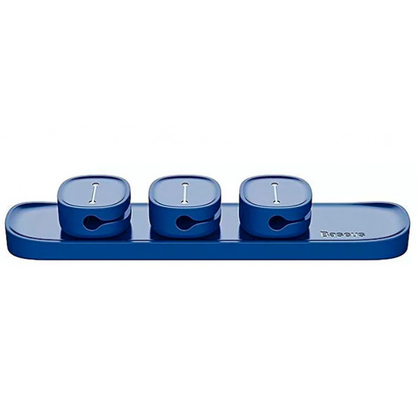 Фото - Тримач для кабелю Baseus Peas Cable Clip Dark Blue (ACWDJ-03)