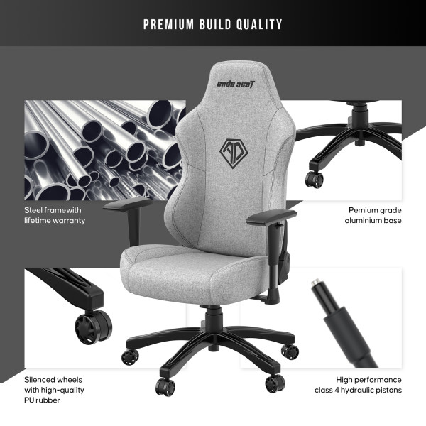 Фото - Кресло для геймеров Anda Seat Phantom 3 Size L Grey (AD18Y-06-G-F)