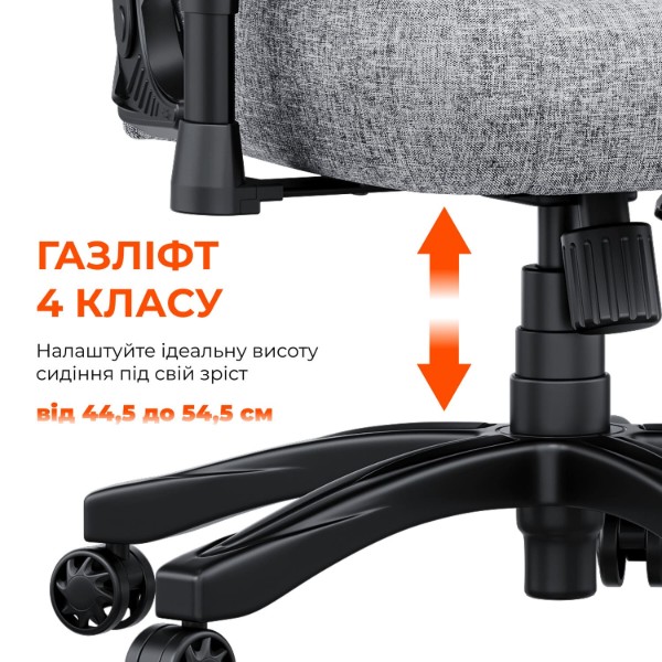 Фото - Крісло для геймерів Anda Seat Novis Size L Black Fabric (AD23-L-01-B-F)