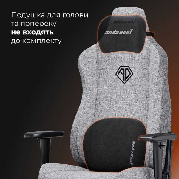 Фото - Крісло для геймерів Anda Seat Novis Size L Black Fabric (AD23-L-01-B-F)