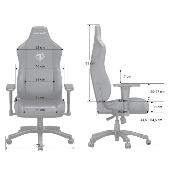 Фото - Крісло для геймерів Anda Seat Novis Size L Dark Gray Fabric (AD23-L-01-GB-F)