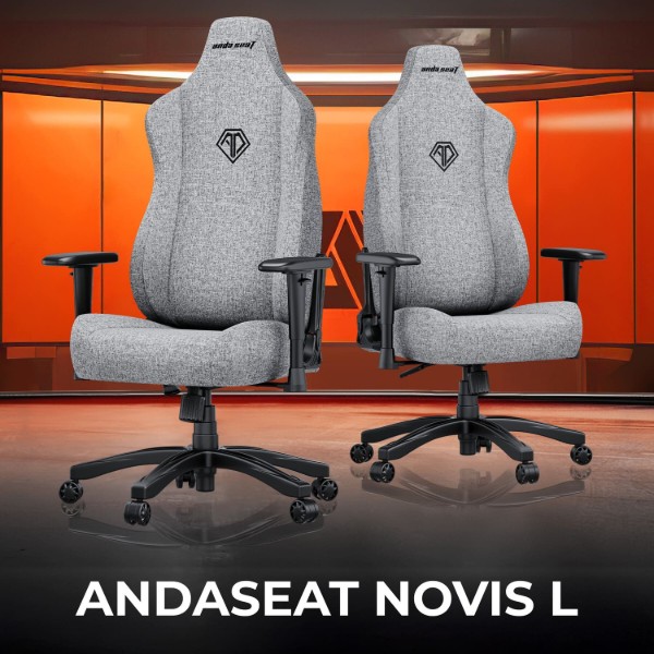 Фото - Крісло для геймерів Anda Seat Novis Size L Black Fabric (AD23-L-01-B-F)