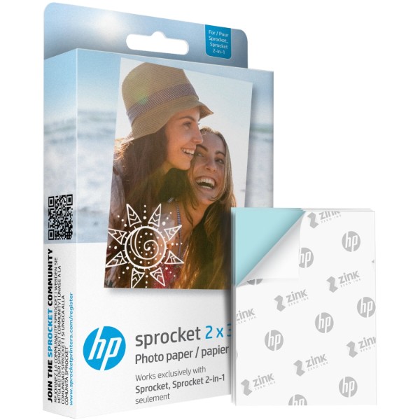 Фото - Фотоплёнка HP Sprocket Zink 2x3" глянцевая самоклеющаяся 20 шт. (HPIZ2X320)