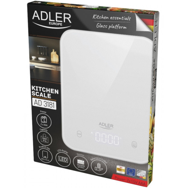 Фото - Ваги кухонні Adler AD3181W