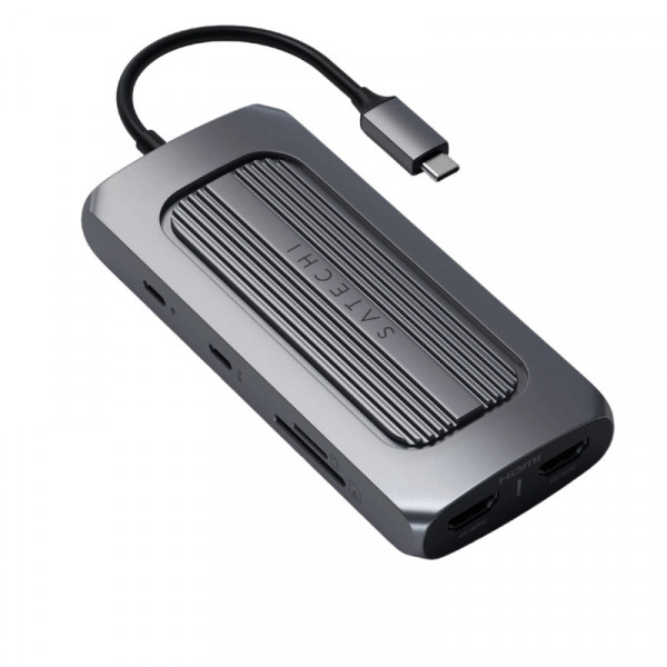 Фото - Хаб USB Satechi Aluminum USB-C Multi-Port MX Adapter Space Gray (ST-UCMXAM)