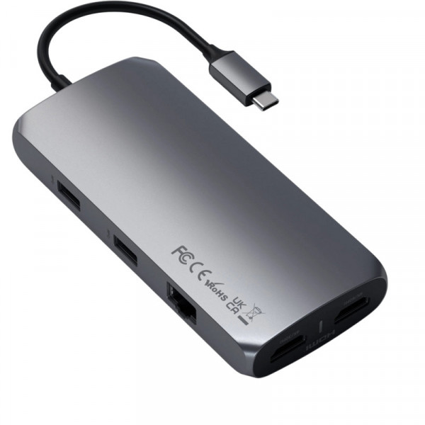 Фото - Хаб USB Satechi Aluminum USB-C Multi-Port MX Adapter Space Gray (ST-UCMXAM)