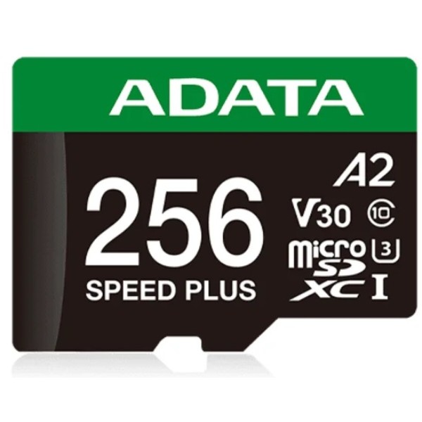 Фото - Карта памяти ADATA microSDXC (UHS-1 U3) SPEED PLUS 256Gb Class 10 V30 A2 adapter SD (UD256GUI3V30A2SP-RA1)