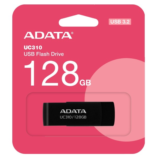 Фото - Флеш USB ADATA USB 3.2 UC310 128Gb Black (UC310-128G-RBK)