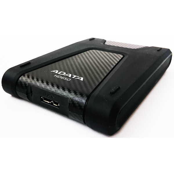 Фото - Жорсткий диск зовнішній ADATA Durable HD650 2TB USB 3.1 Black (AHD650-2TU31-CBK)