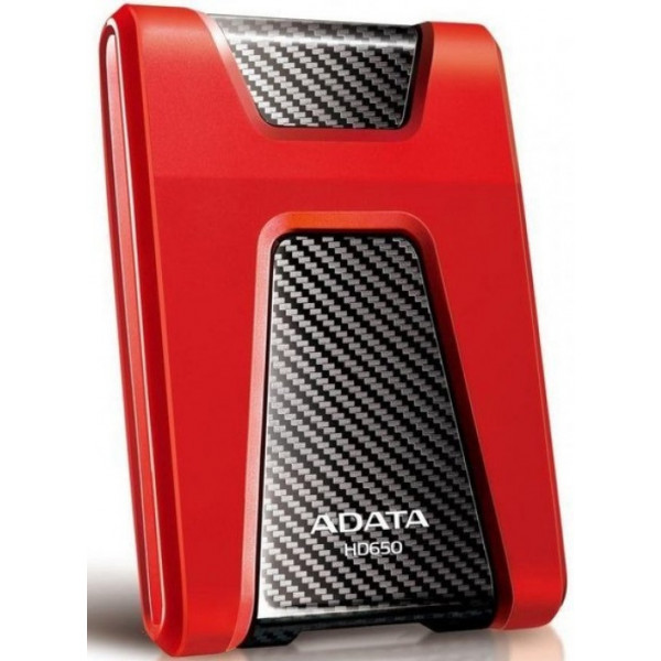Фото - Жорсткий диск зовнішній ADATA Durable HD650 2TB USB 3.1 Red (AHD650-2TU31-CRD)