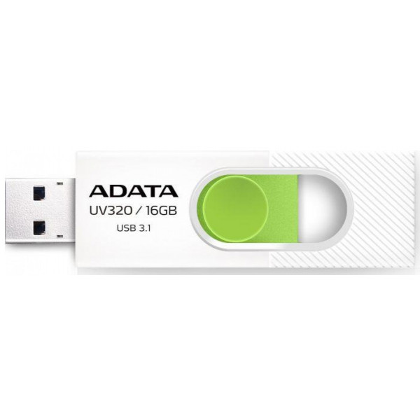 Фото - Флеш USB ADATA UV320 16GB USB 3.1 White/Gteen (AUV320-16G-RWHGN) Фото - Флеш USB ADATA UV320 16GB USB 3.1 White/Gteen (AUV320-16G-RWHGN)