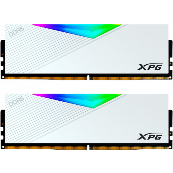 Фото - Память DDR ADATA XPG Lancer RGB White DDR5 5200MHz 32GB Kit 2x16GB (AX5U5200C3816G-DCLARWH)