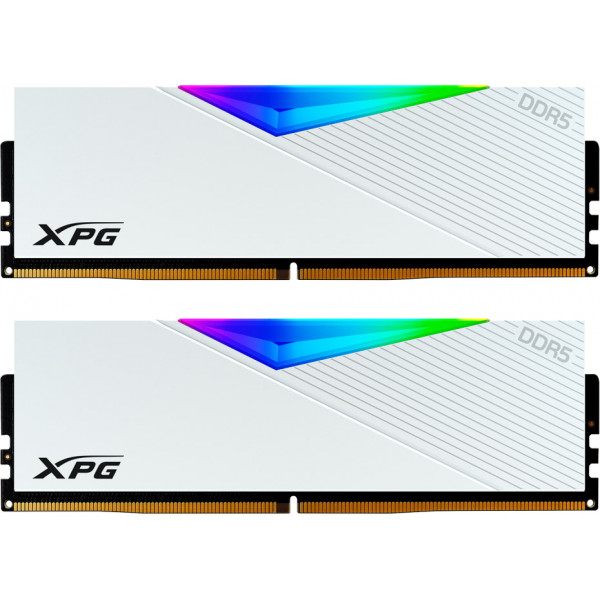 Фото - Память DDR ADATA XPG Lancer RGB White DDR5 5200MHz 32GB Kit 2x16GB (AX5U5200C3816G-DCLARWH)
