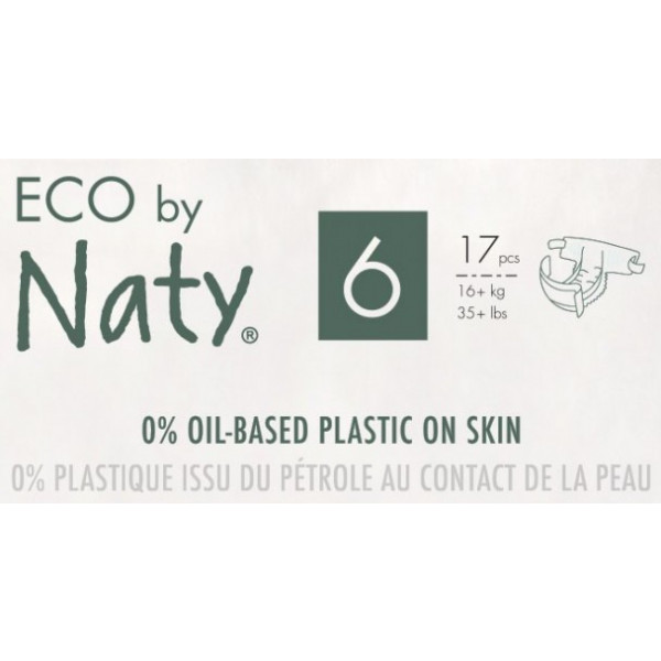 Фото - Одноразові підгузки Eco By Naty Органічні Розмір 6 (16+ кг) 17 шт. (178419)