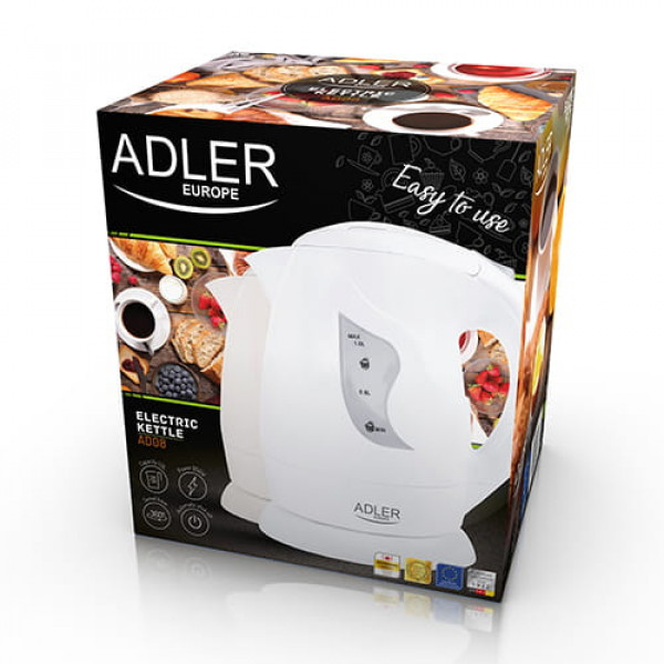 Фото - Электрический чайник Adler AD 08 White