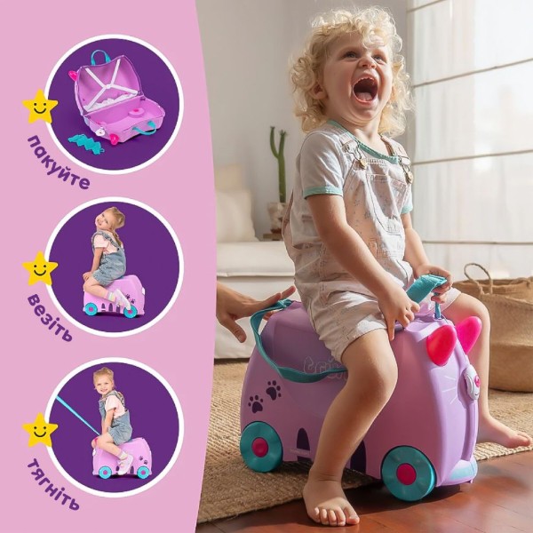 Фото - Валіза дитяча Trunki Cassie Candy Cat (0322-GB01-UKV)