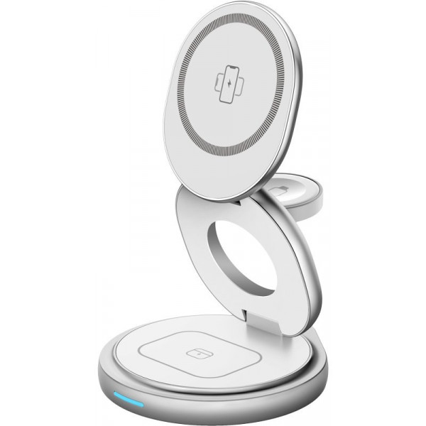 Фото - Беспроводное зарядное устройство Gelius Foldy 3in1 15W GP-WC011 White