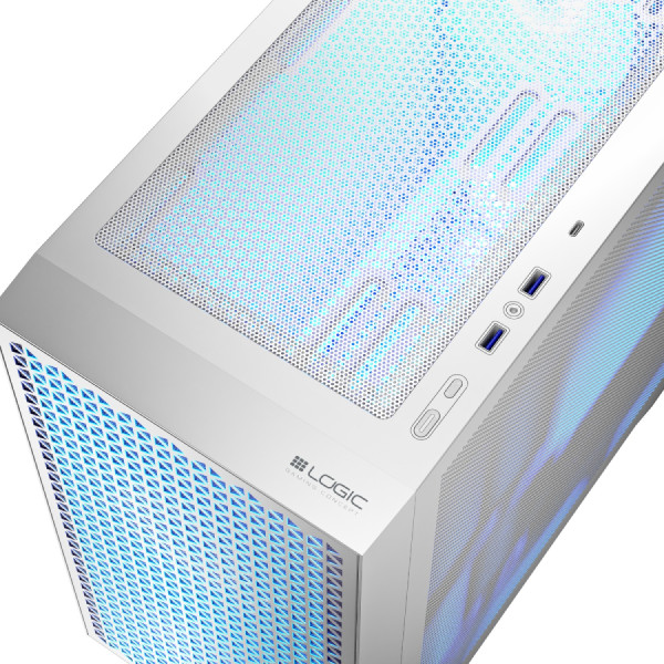 Фото - Корпус Logic Concept DART PRO ARGB MINI WHITE MESH fans 3x120mm без БЖ (AM-DART-PRO-ARGB-20)