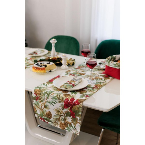 Фото - Скатертина раннер Прованс Хвоя 40х180см (046538)