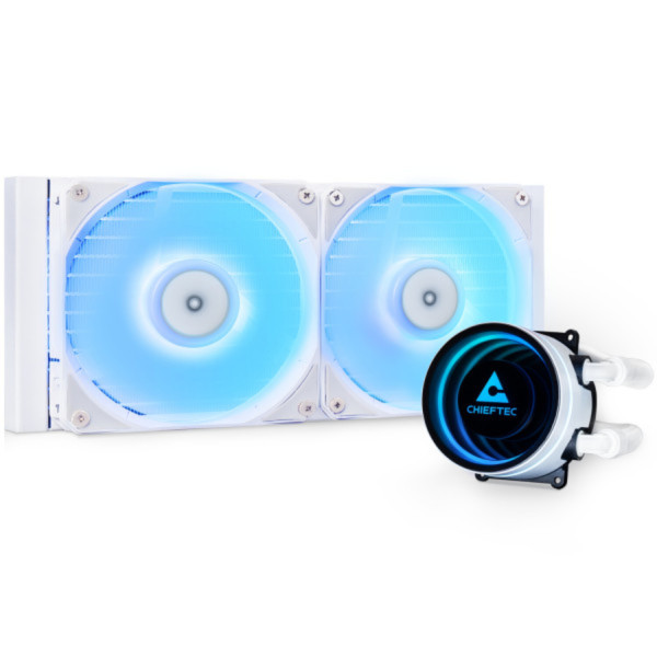 Фото - Водяна система охолодження Chieftec Iceberg 240 ARGB WHITE (CLC-240-RGB-W)