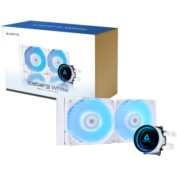 Фото - Водяна система охолодження Chieftec Iceberg 240 ARGB WHITE (CLC-240-RGB-W)