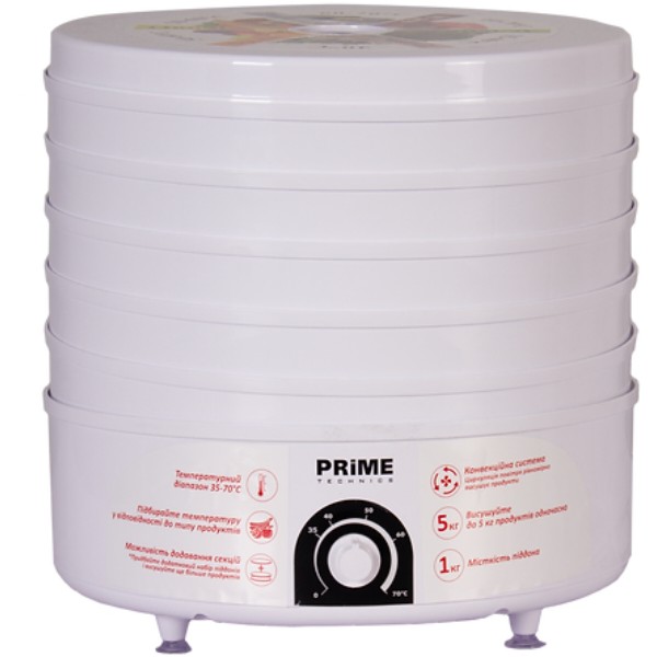Фото - Сушилка для фруктов и овощей Prime Technics PFD 502 W