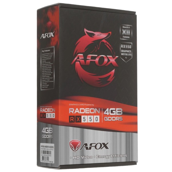 Фото - Відеокарта AFOX Radeon RX 550 4GB GDDR5 (AFRX550-4096D5H2-V4)