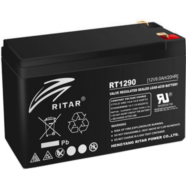 Фото - Аккумулятор для ИБП Ritar AGM RT1290B 12V 9Ah Black Фото - Аккумулятор для ИБП Ritar AGM RT1290B 12V 9Ah Black