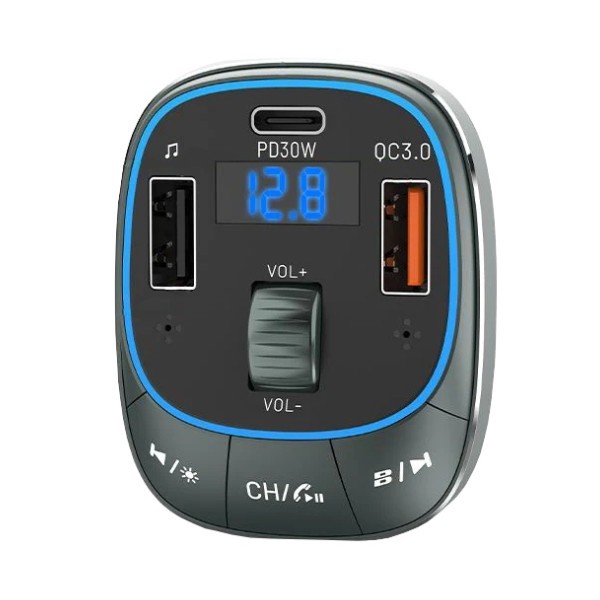 Фото - FM модулятор Vention PD 54W 3-Port USB (C+A+A) LED/USB (FFLB0)