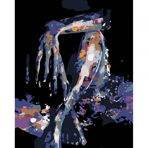 Фото - Картина за номерами Strateg Дівчина в тіні 40х50 см (AH1038)