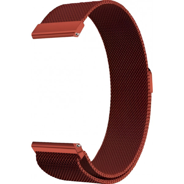Фото - Ремінець для смарт-годинника BeCover Milanese Style Samsung Galaxy 20mm/Watch5/4 40/44mm/4 Classic 42mm/Active/Active2 40/44mm/3 41mm/Gear S2/Classic/GearSport Red Wine (707677)