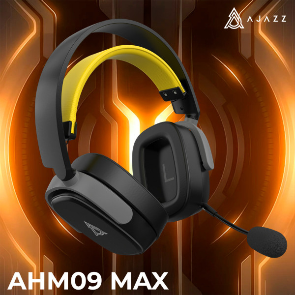 Фото - Гарнитура беспроводная игровая Ajazz AHM09 MAX 3-Mode Black (AHM09-MAX-BGY)