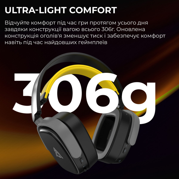 Фото - Гарнитура беспроводная игровая Ajazz AHM09 MAX 3-Mode Black (AHM09-MAX-BGY)