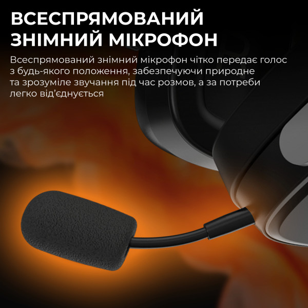 Фото - Гарнитура беспроводная игровая Ajazz AHM09 MAX 3-Mode Black (AHM09-MAX-BGY)