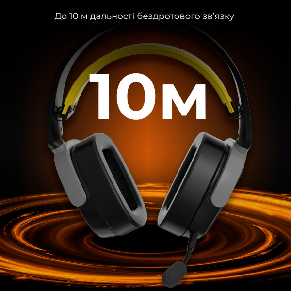 Фото - Гарнитура беспроводная игровая Ajazz AHM09 MAX 3-Mode Black (AHM09-MAX-BGY)