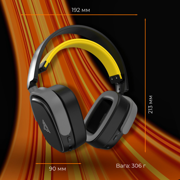 Фото - Гарнитура беспроводная игровая Ajazz AHM09 MAX 3-Mode Black (AHM09-MAX-BGY)