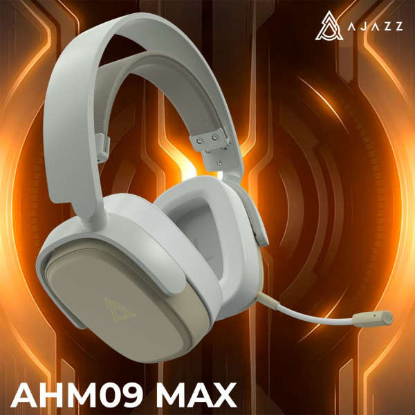 Фото - Гарнитура беспроводная игровая Ajazz AHM09 MAX 3-Mode Grey (AHM09-MAX-GW)